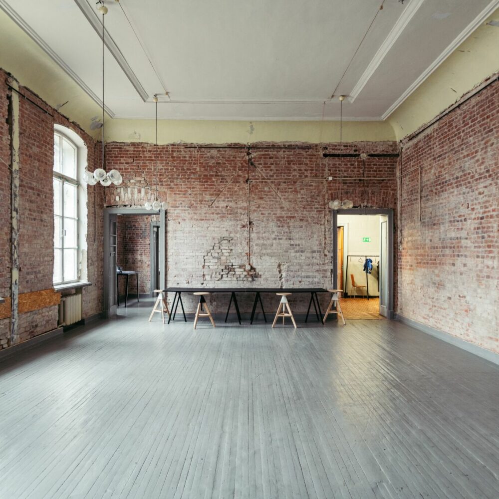 The art residency gallery and studio rooms are available for rent!