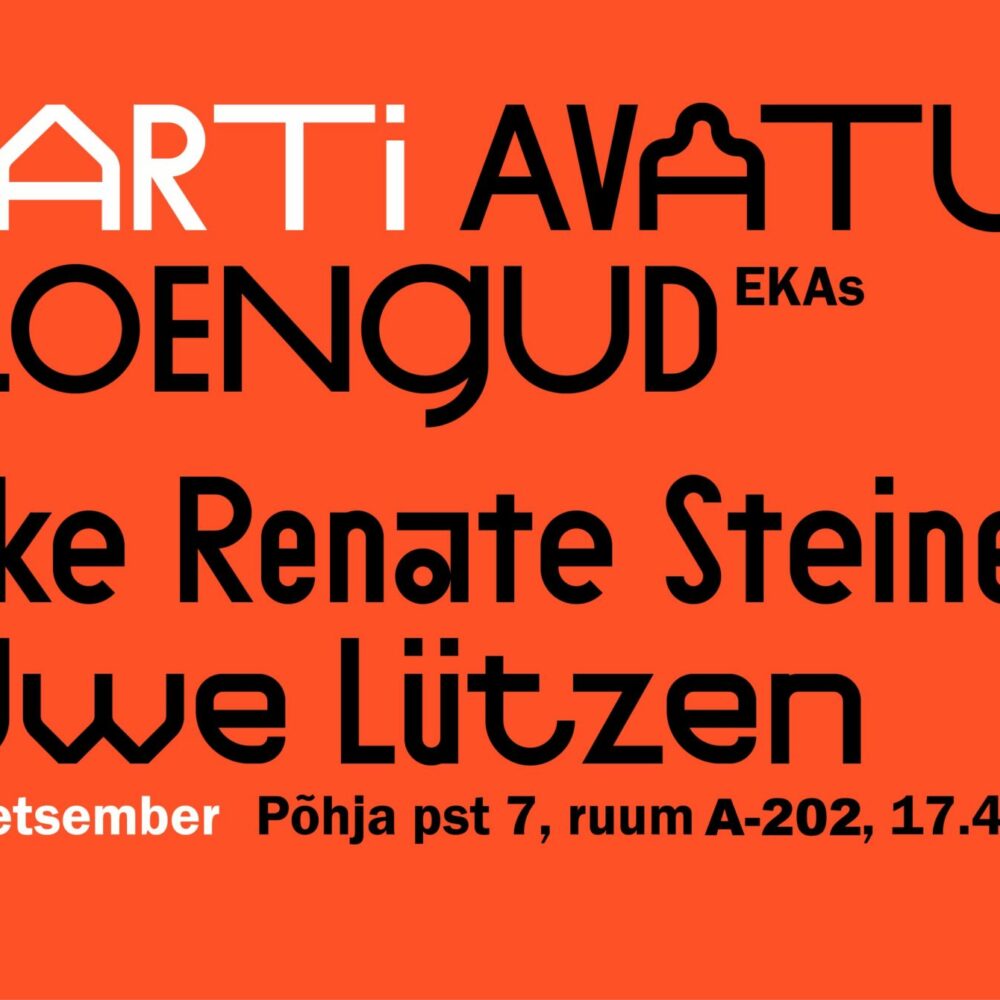 NART OPEN LECTURES AT EKA 3/3 - Uwe Lützen and Elke Renate Steiner