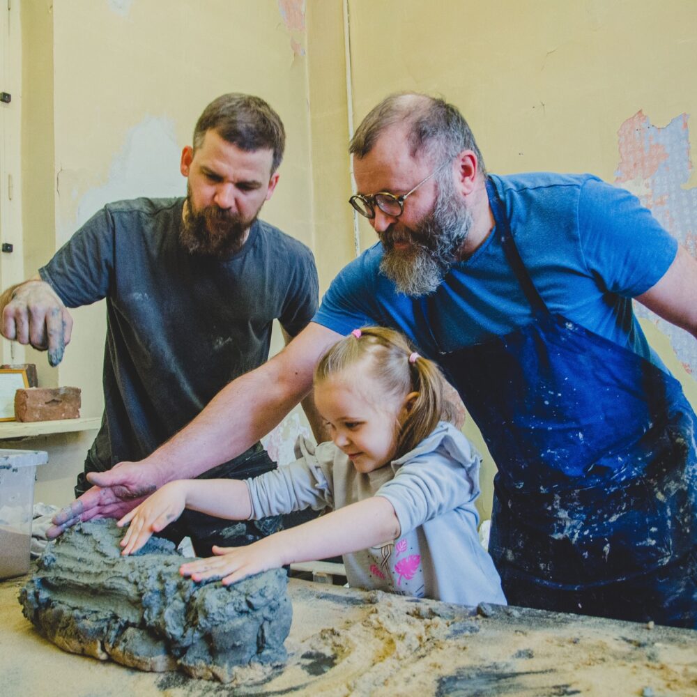 Workshops on creating handmade bricks by Pavel Rotts "Matter of Touch"
